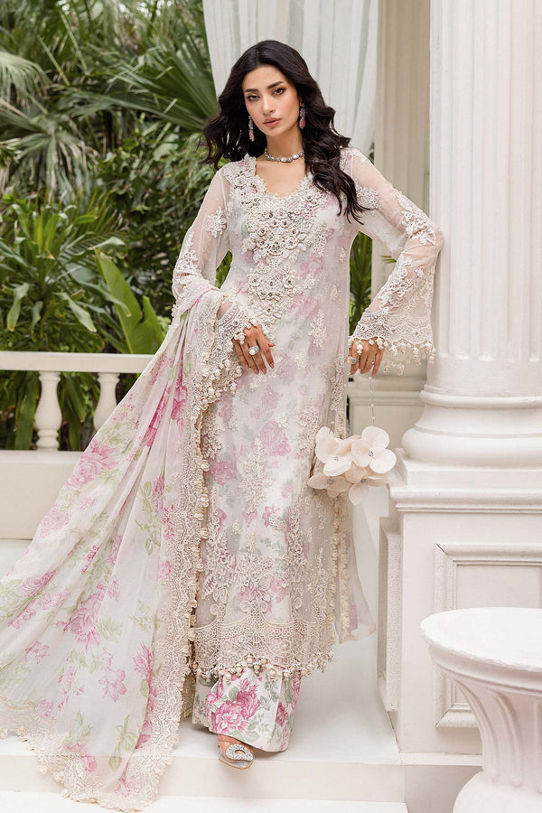 3 Piece Embroidered Chiffon Suit | MPC-25-101
