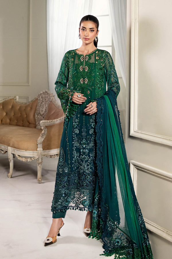 3 Piece Embroidered Chiffon Suit | MPC-25-106